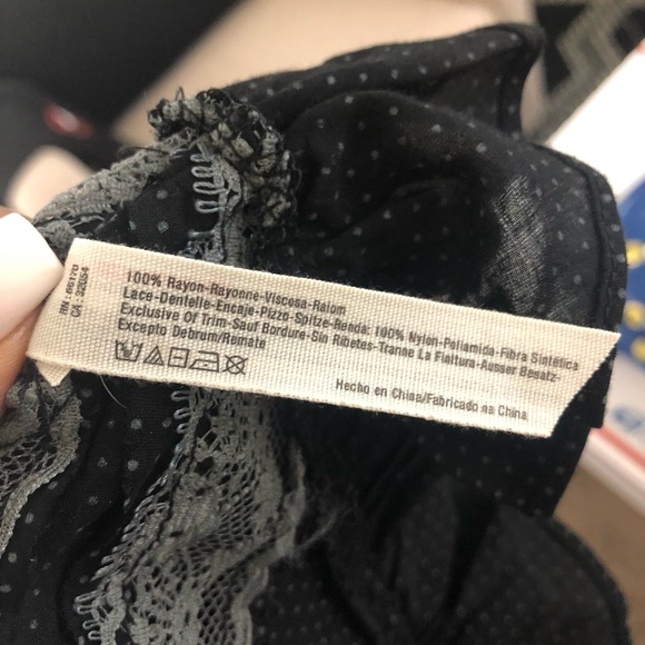 2/$25 Free People Polka Dot and Lace Dress - Picture 3 of 8